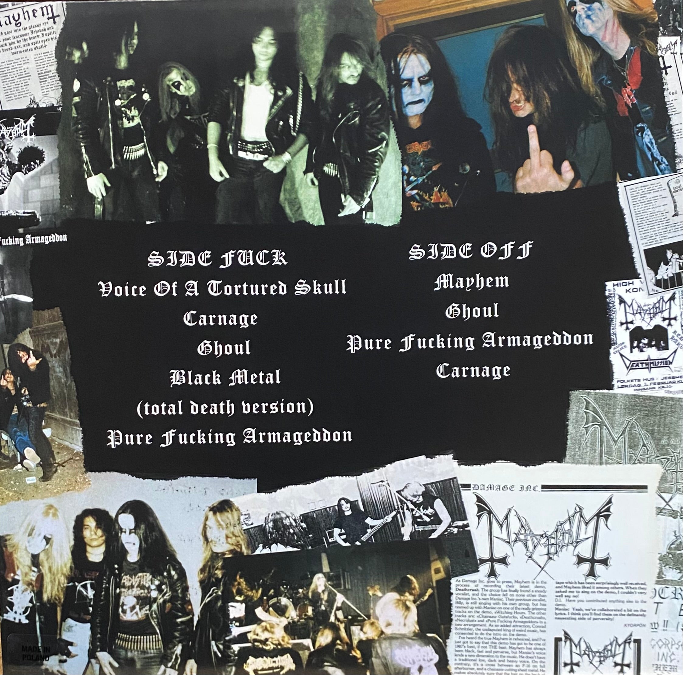 MAYHEM – Pure Fucking Armageddon - 1986 Demos LP – CITY NOISE