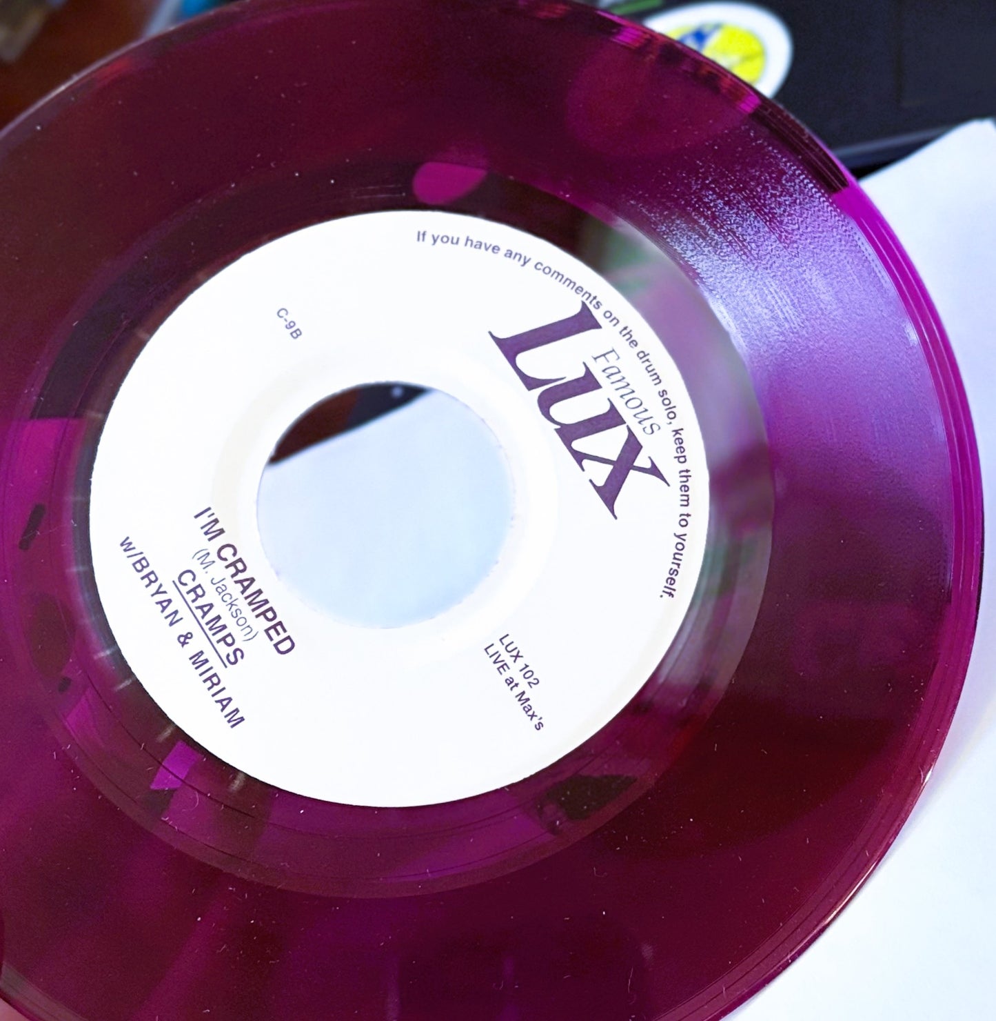 CRAMPS – Dance Of The Cannibals Of Sex 7" (violet vinyl)