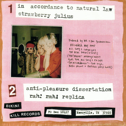 BIKINI KILL – The Anti-Pleasure Dissertation 7" (sky blue vinyl)