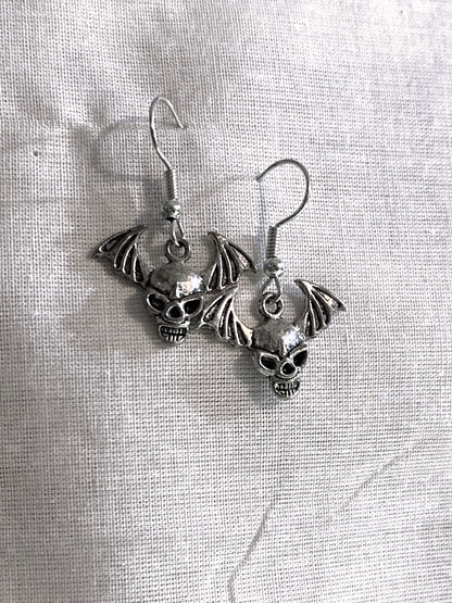 Bat Skull Earring