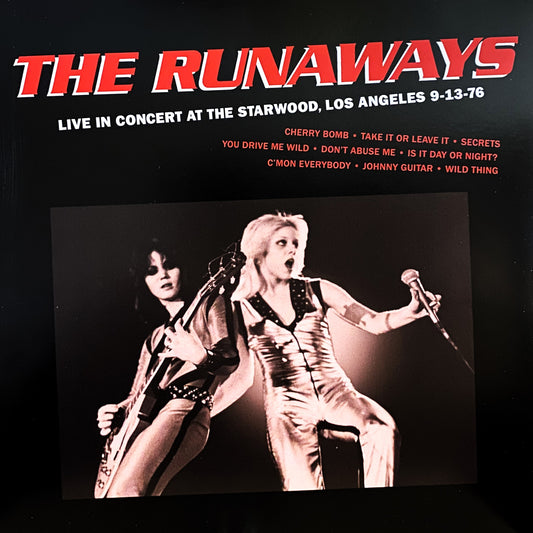 RUNAWAYS – Live in Concert at the Starwood, Los Angeles 9-13-76 LP (color vinyl)
