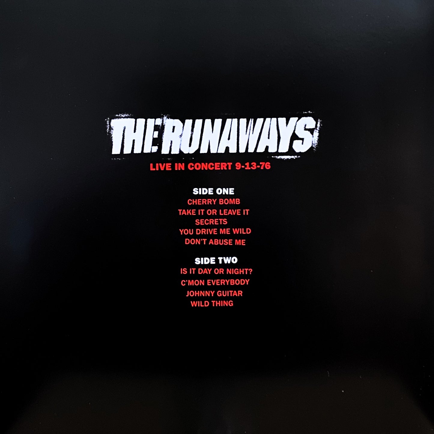 RUNAWAYS – Live in Concert at the Starwood, Los Angeles 9-13-76 LP (color vinyl)