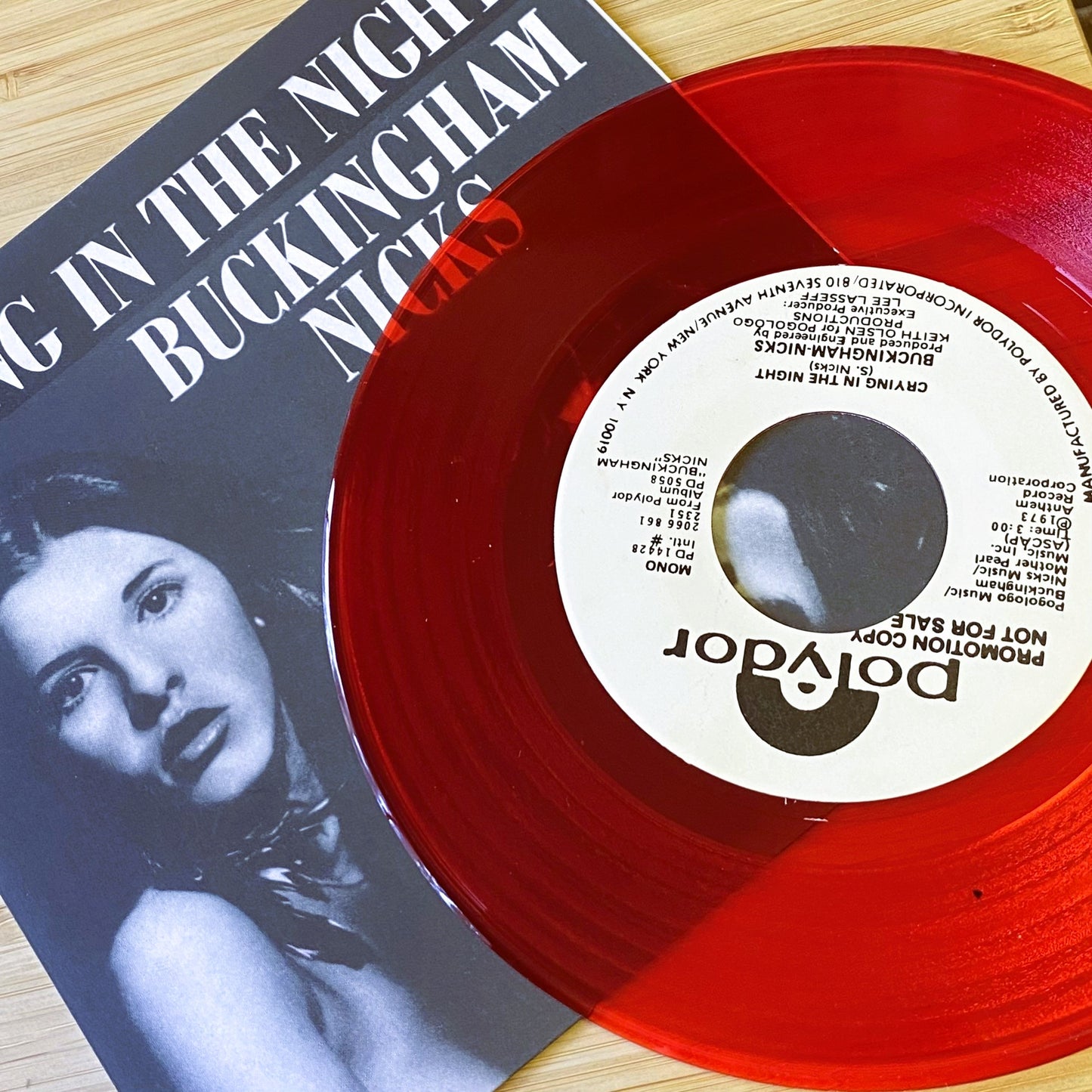 BUCKINGHAM NICKS – Crying In The Night 7" (color vinyl)