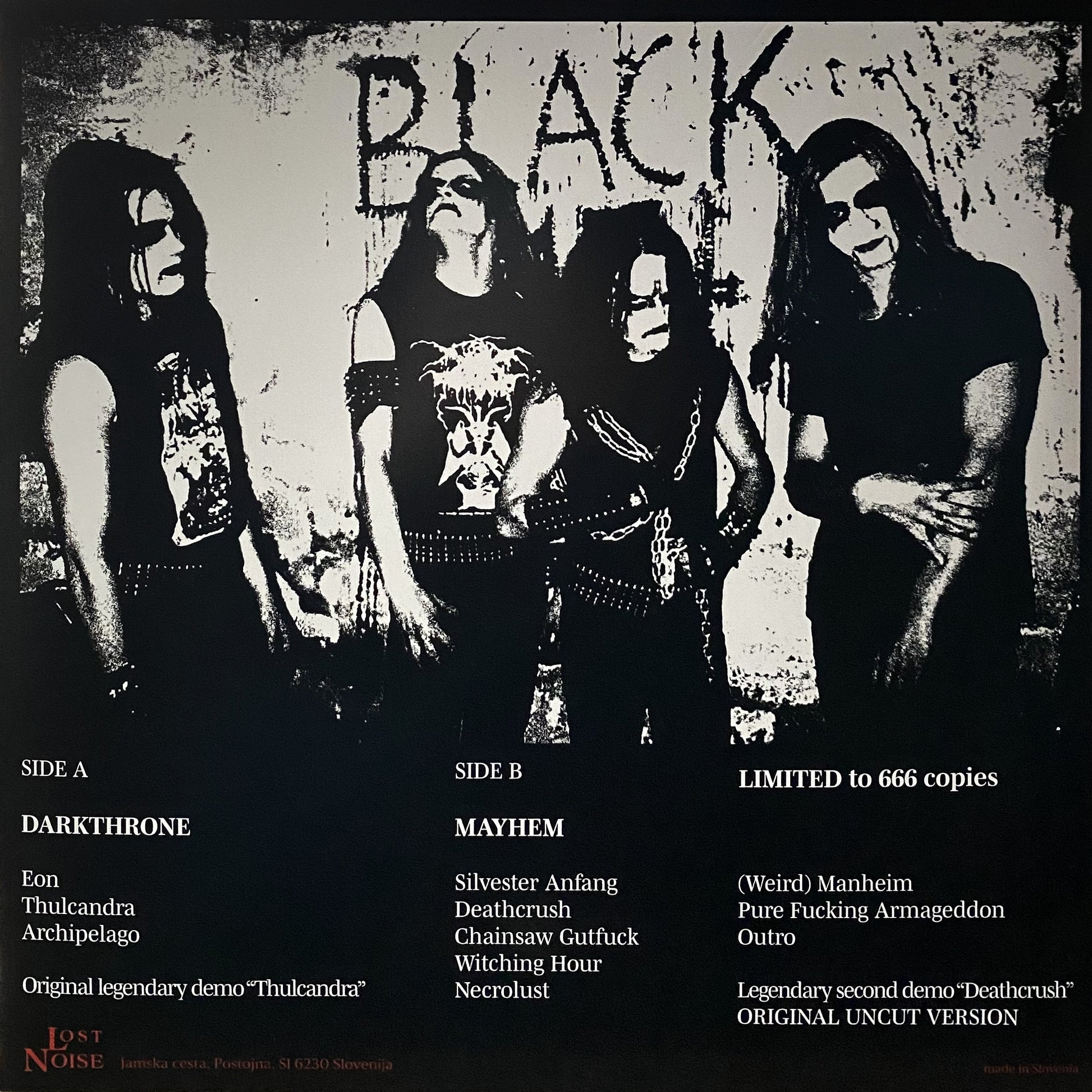 darkthrone gear DARKTHRONE / MAYHEM – The True Legends In Black LP (violet transparent vinyl)