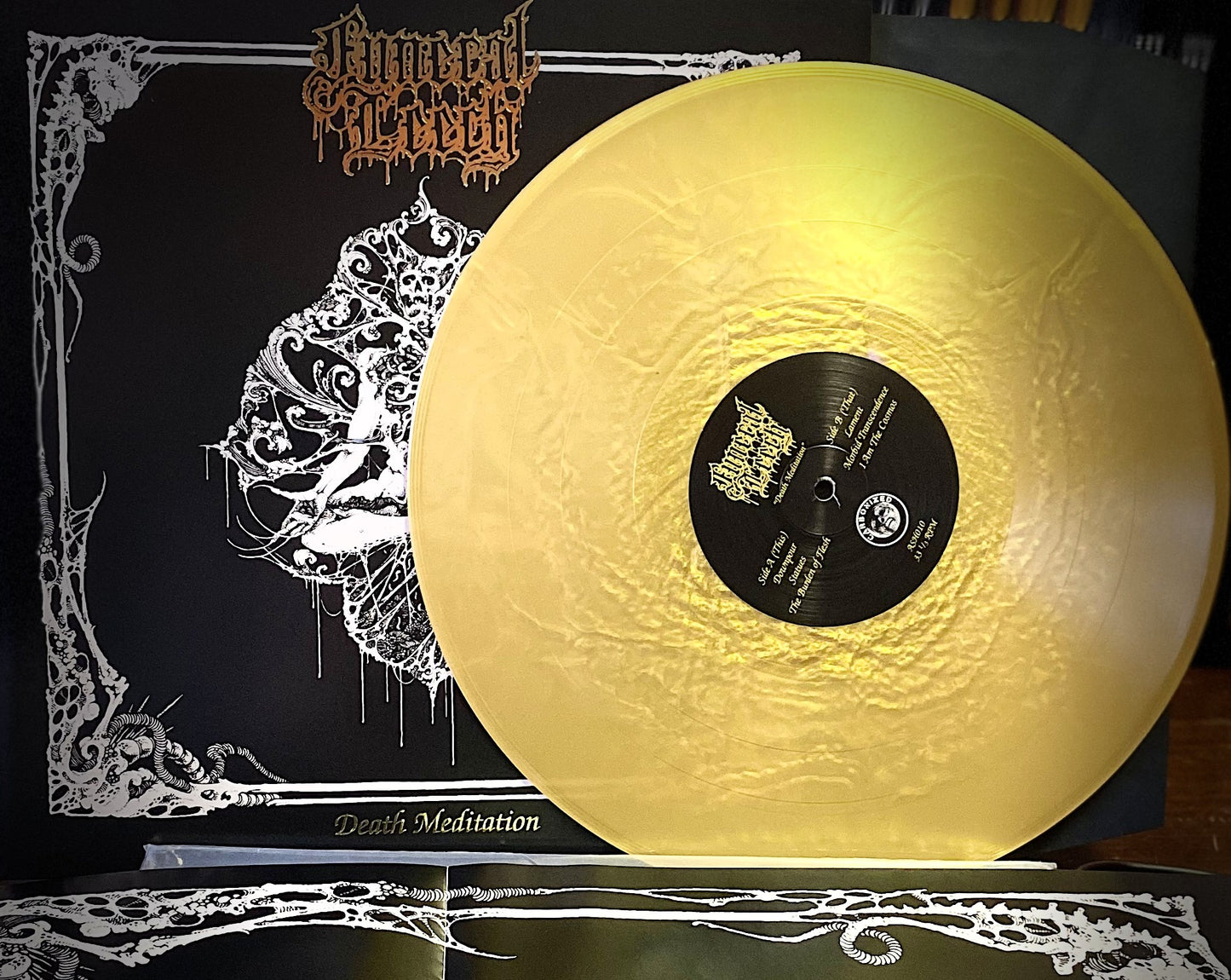 FUNERAL LEECH – Death Meditation LP (gold vinyl)