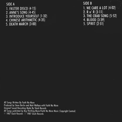 FAITH NO MORE – Introduce Yourself LP