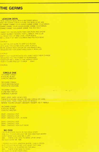 GERMS – Lexicon Devil / No God 7"