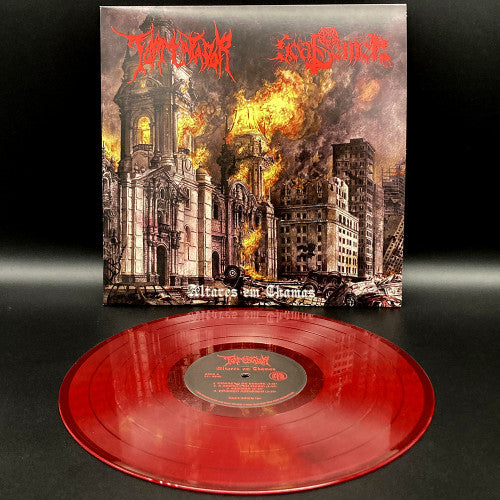 TORMENTADOR / GOAT SEMEN – Altares em Chamas LP (red transparent vinyl)