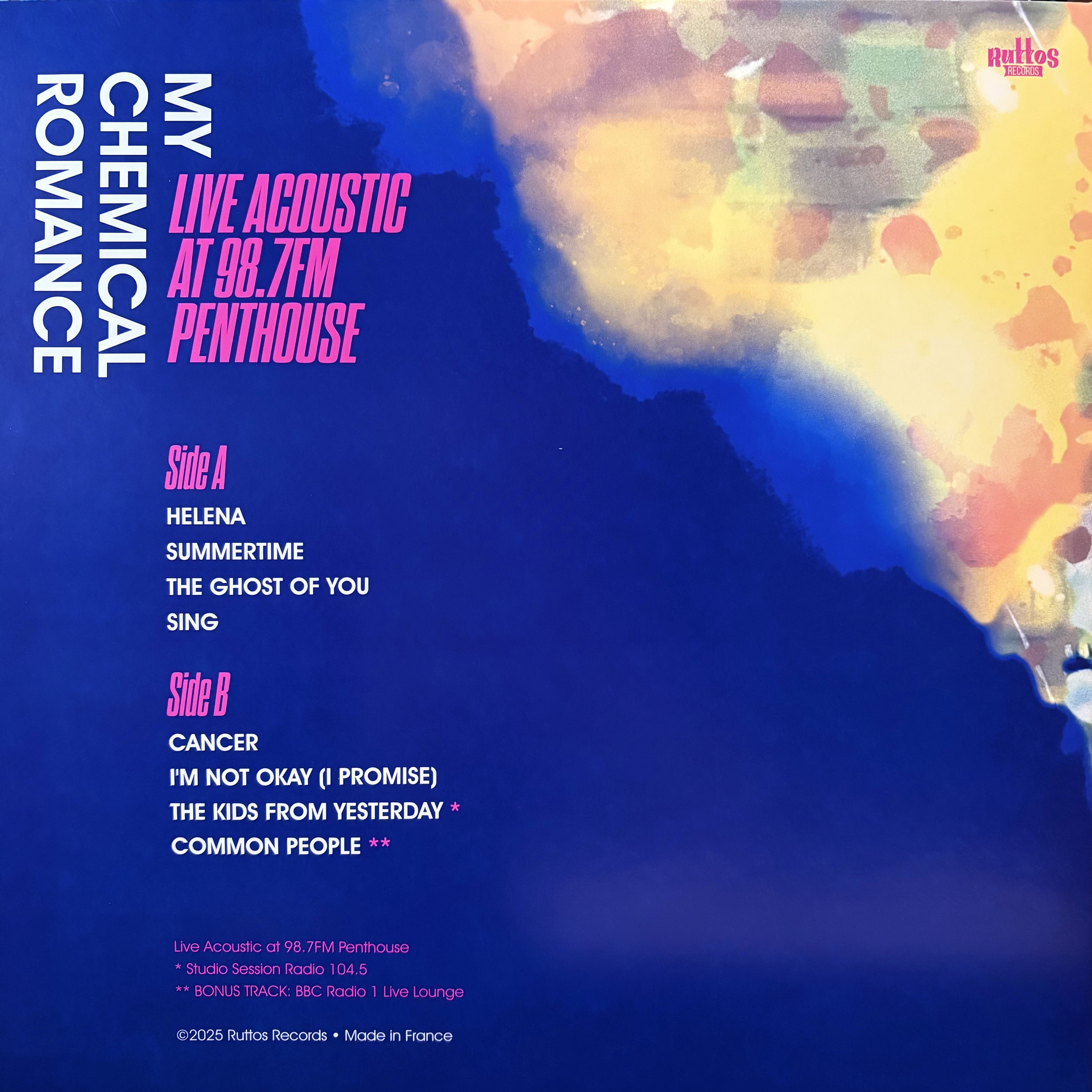 MY CHEMICAL ROMANCE – 2011 Live Acoustic At 98.7FM Penthouse LP