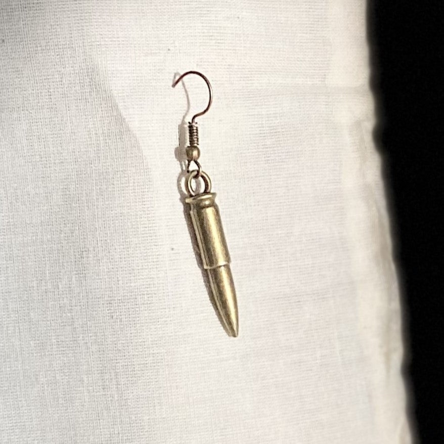 Bullet Earring (Brass)