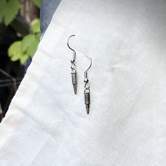 Bullet Earring (Small Silver)