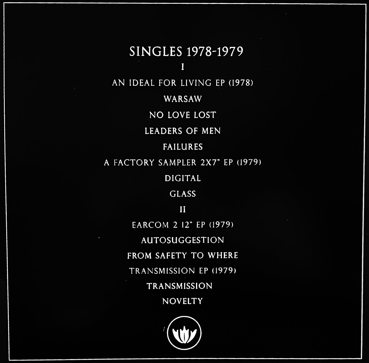 JOY DIVISION – Singles Collection 1978–1979 • Volume 1 LP (gold vinyl)