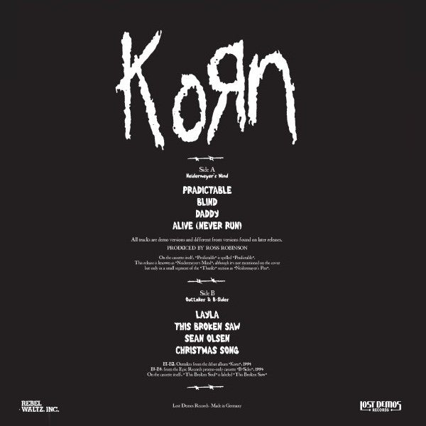 KORN – Neidermeyer's Mind • Debut Demo 1993 LP (marbled color vinyl)