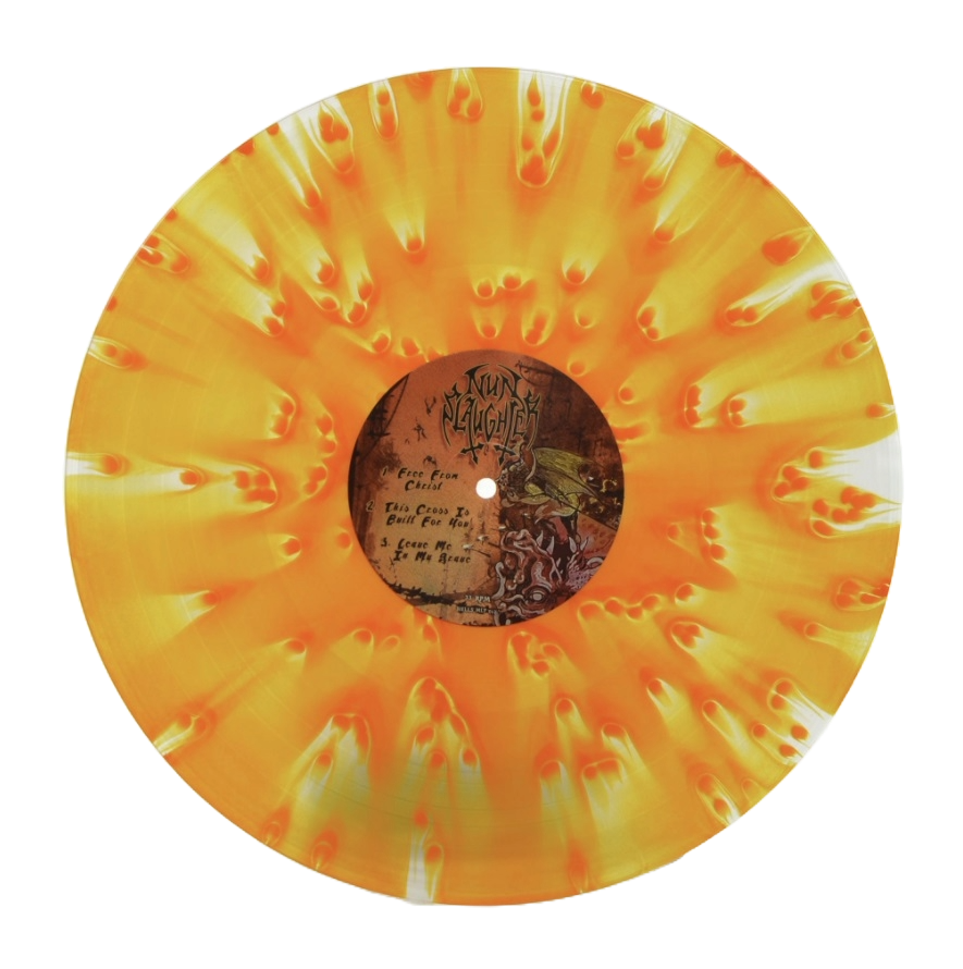 NUNSLAUGHTER / BLOOD – Split S/T LP (clear/orange vinyl)