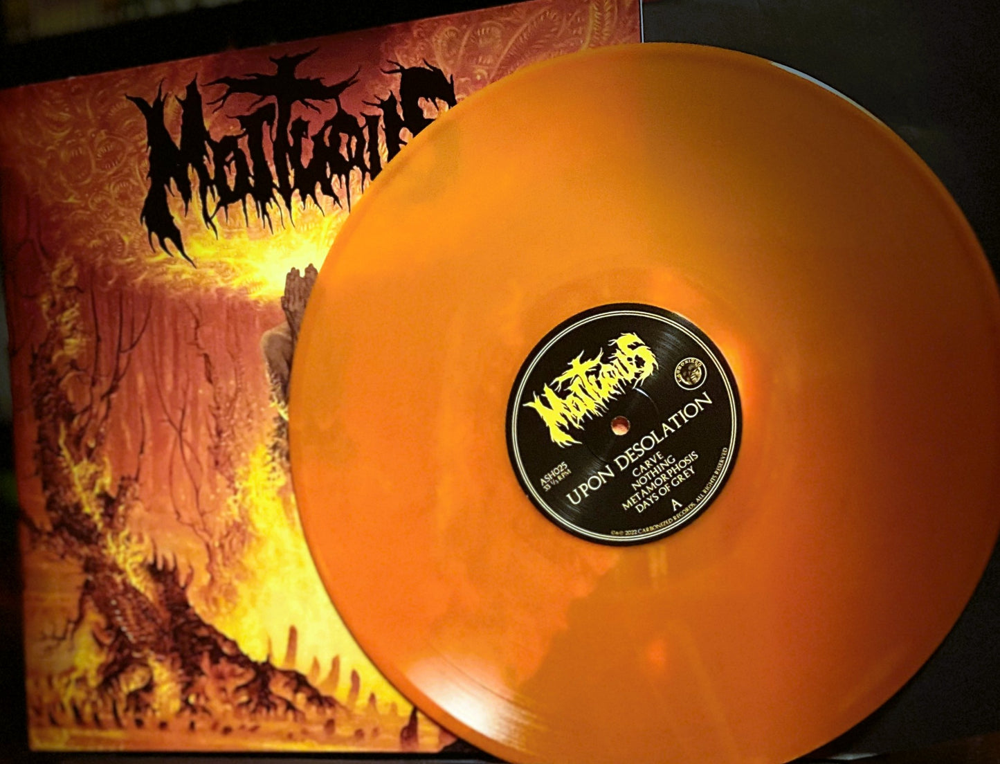 MORTUOUS – Upon Desolation LP (orange vinyl)