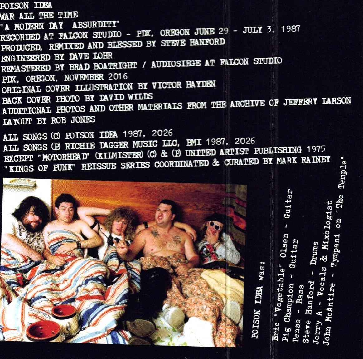 POISON IDEA – War All The Time Cassette