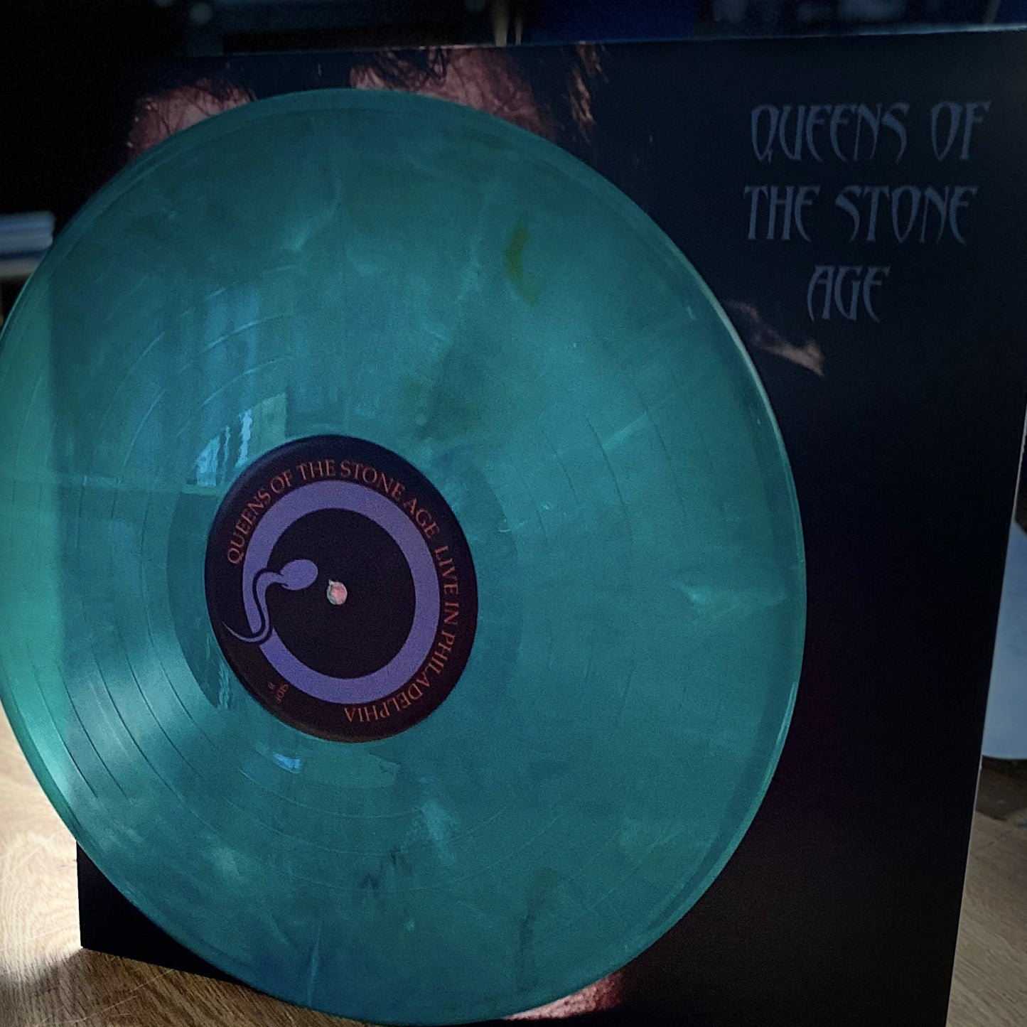 QUEENS OF THE STONE AGE – Live in Philadelphia LP (blue marble vinyl)