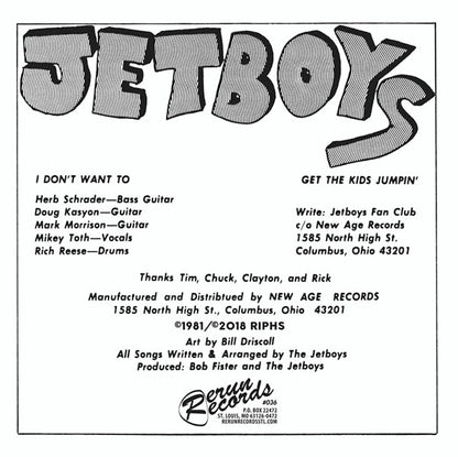 JETBOYS – I Don't Want To 7"