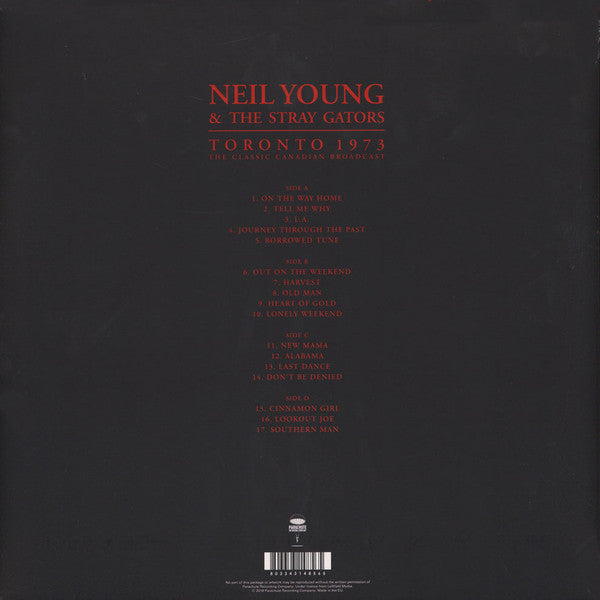 NEIL YOUNG / STRAY GATORS – Toronto 1973 (The Classic Canadian Broadcast) 2xLP