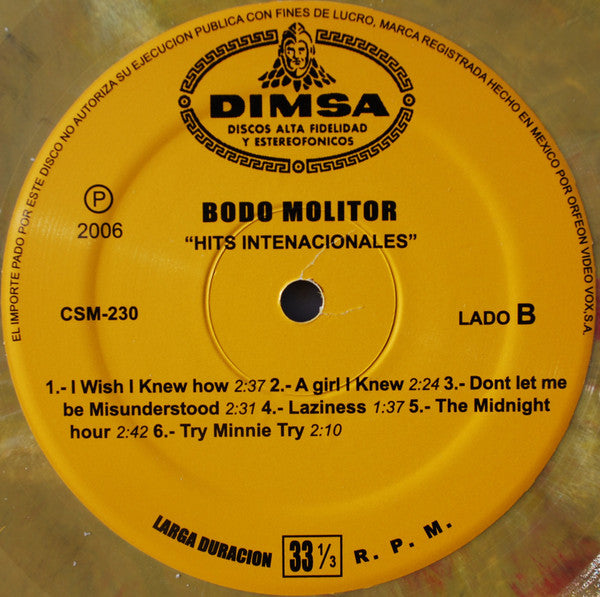 BODO MOLITOR – Hits Internacionales LP (yellow/green marble vinyl)