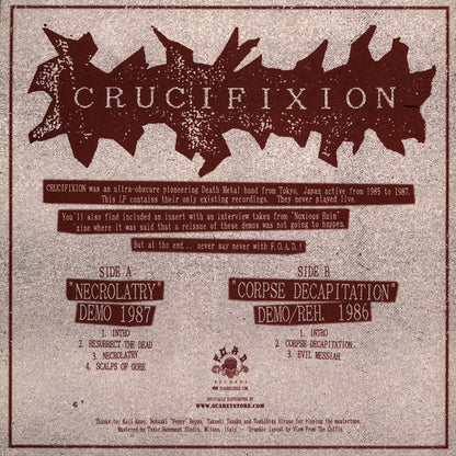 CRUCIFIXION – Necrolatry / Corpse Decapitation LP