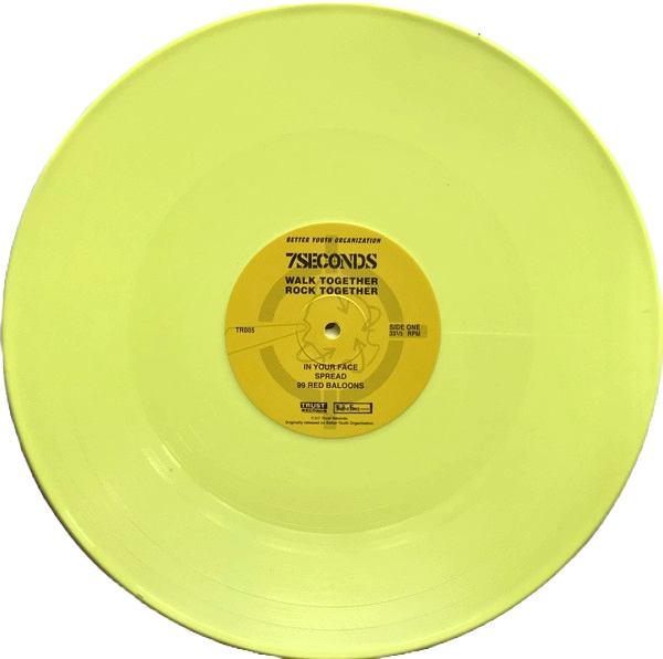 7 SECONDS – Walk Together Rock Together LP (yellow vinyl)