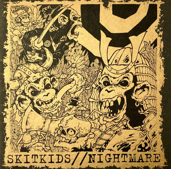 SKITKIDS / NIGHTMARE – S/T Split 7" (blue vinyl)