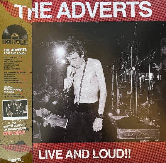 ADVERTS – Live And Loud!! LP (red vinyl)