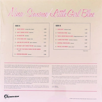 NINA SIMONE – Little Girl Blue LP (clear vinyl)