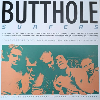BUTTHOLE SURFERS – First Practice Tape 1981 LP (marbled color vinyl)