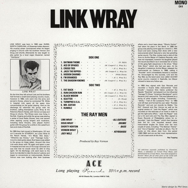 LINK WRAY – Early Recordings LP