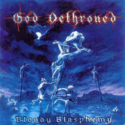 GOD DETHRONED – Bloody Blasphemy LP (transparent blue/white & red splatter vinyl)