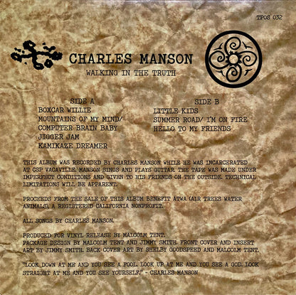 CHARLES MANSON – Walking In The Truth LP