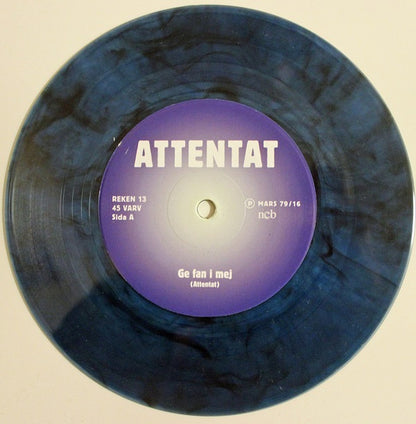 ATTENTAT – Ge Fan I Mej / Död Bland Döda 7" (blue marbled vinyl)