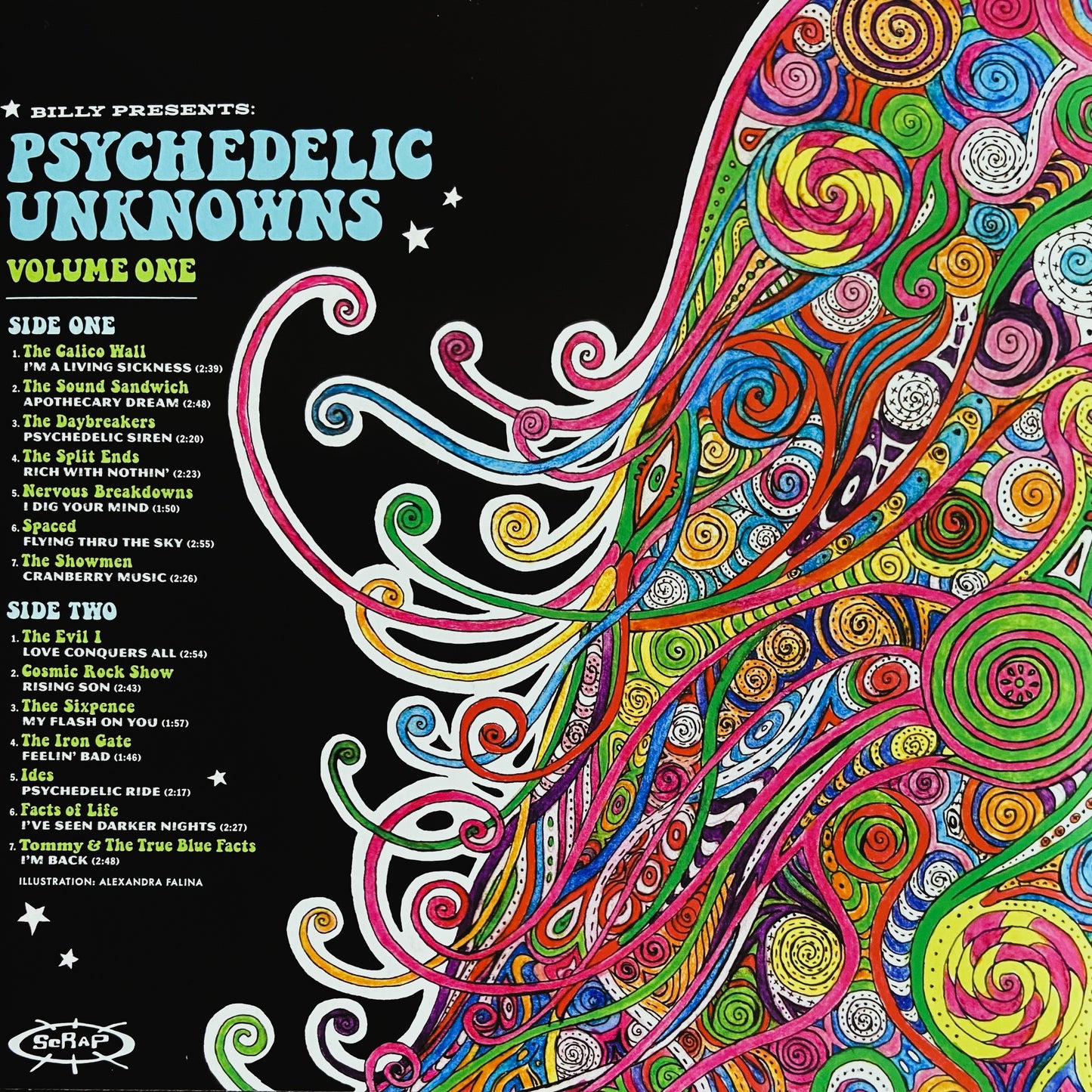 V/A – Billy Presents: Psychedelic Unknowns Volume 1 LP (color vinyl)