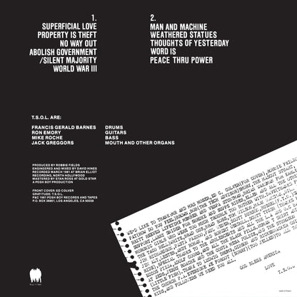 T.S.O.L. – S/T LP