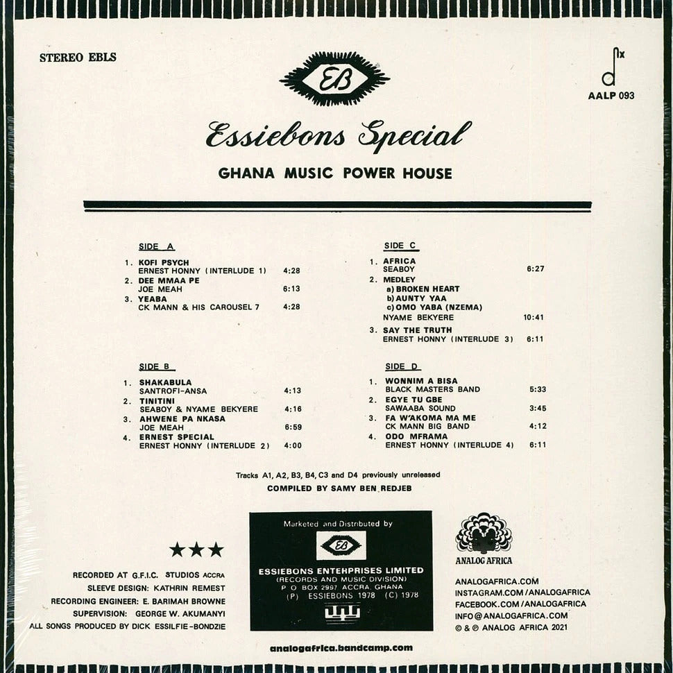 V/A – Essiebons Special 1973 - 1984 • Ghana Music Power House 2xLP