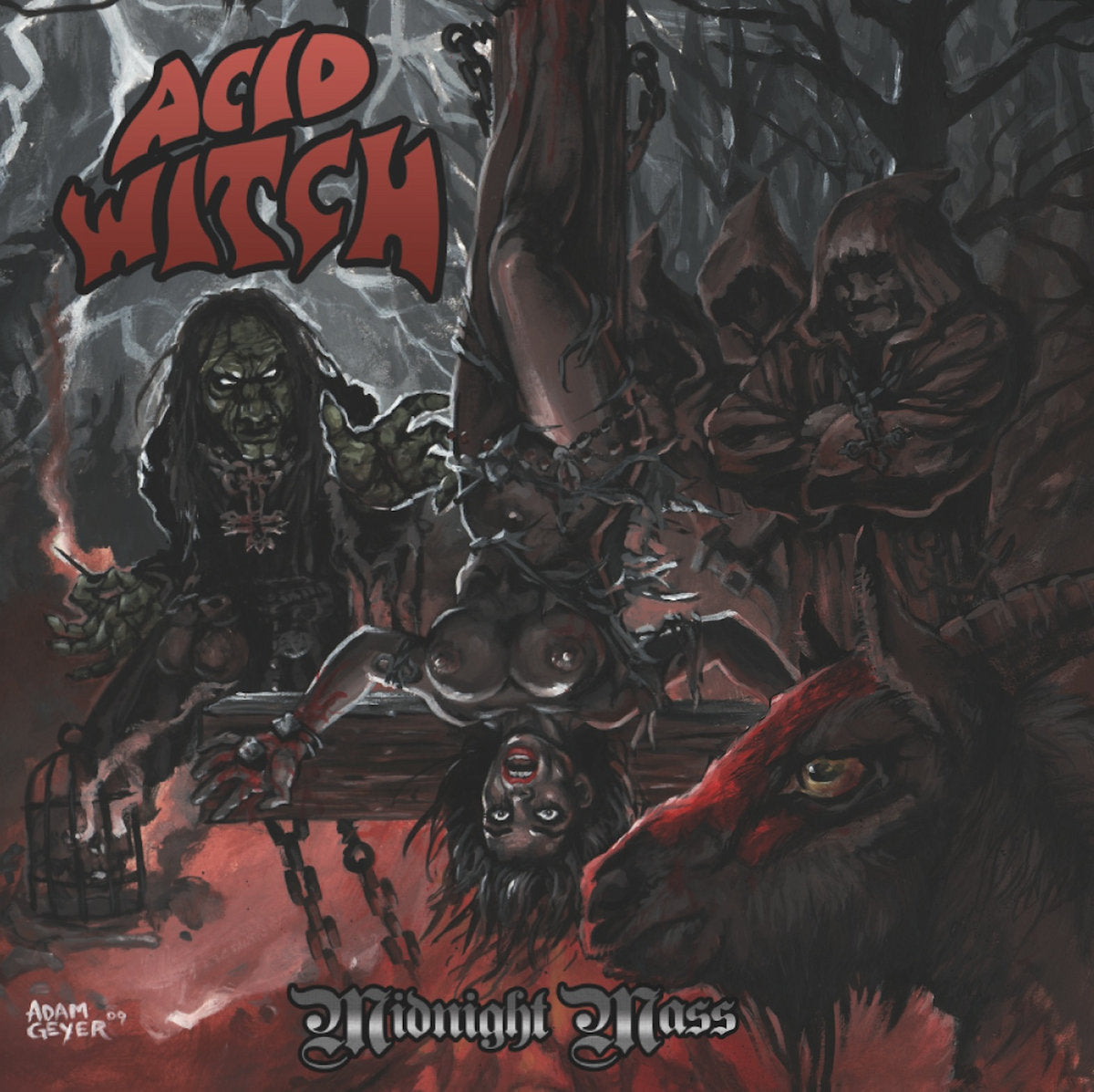 ACID WITCH – Midnight Mass 7" (halloween orange/black splatter vinyl)