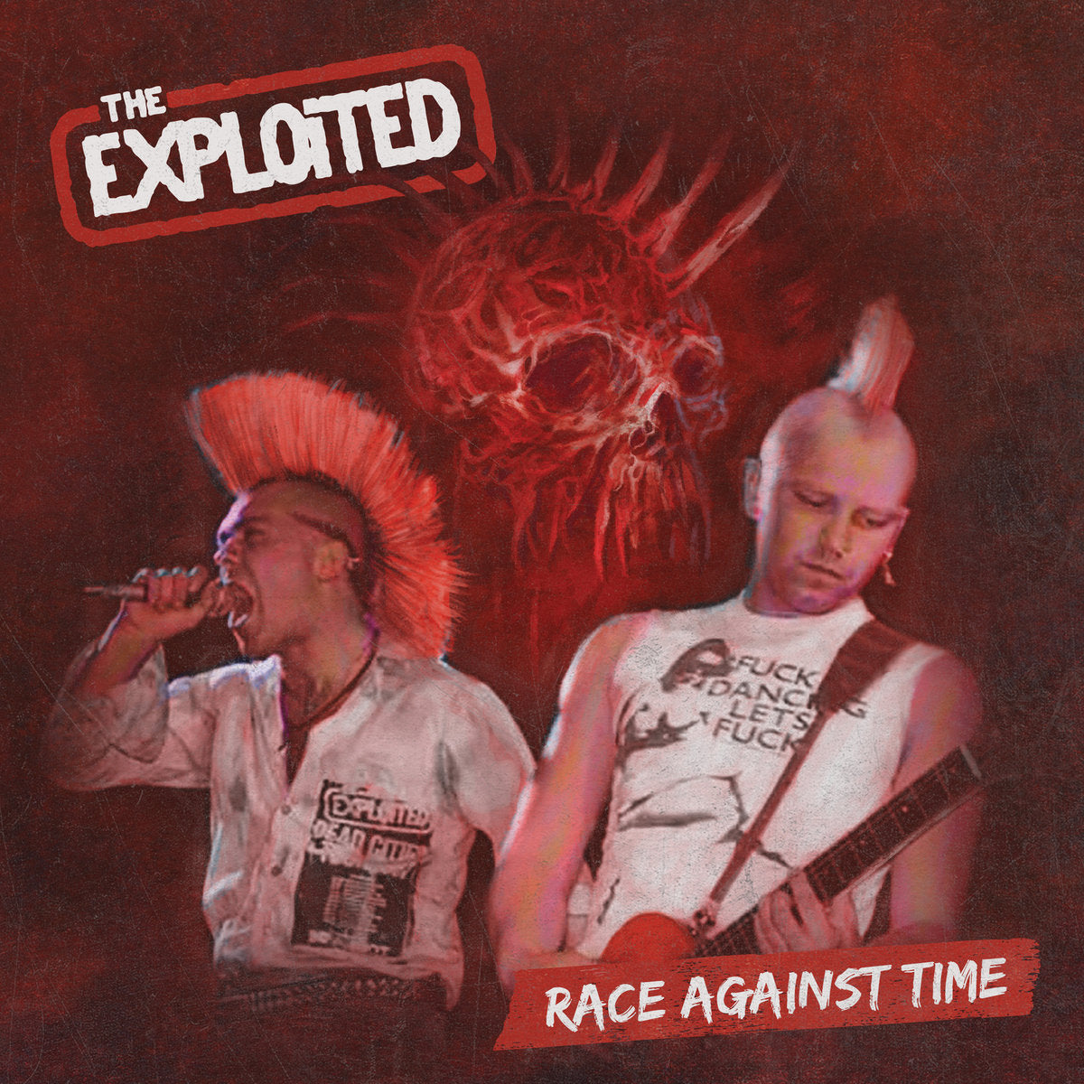 EXPLOITED – Race Against Time / Sex And Violence 7" (red marbled vinyl)