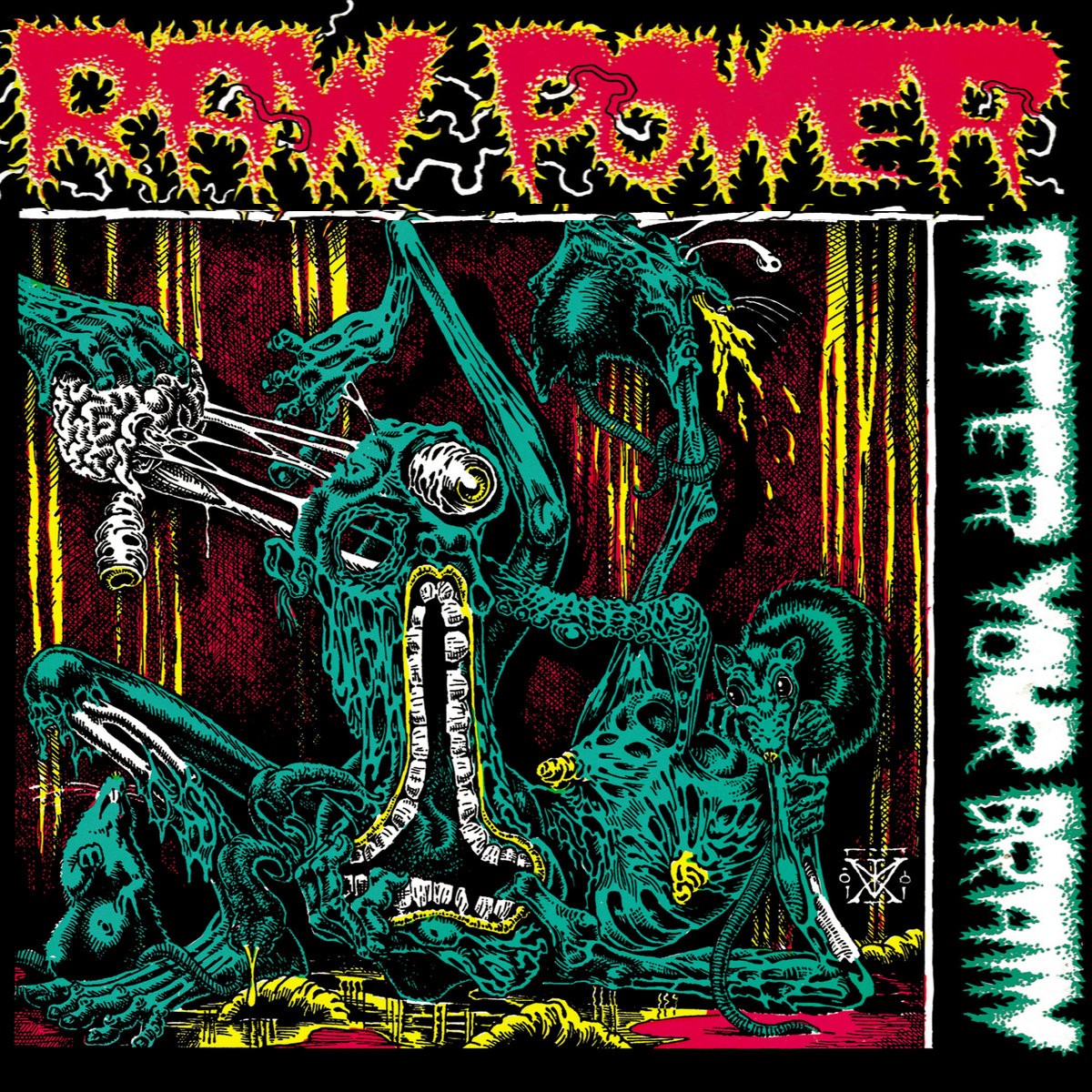 RAW POWER – After Your Brain LP (white/red splatter vinyl)