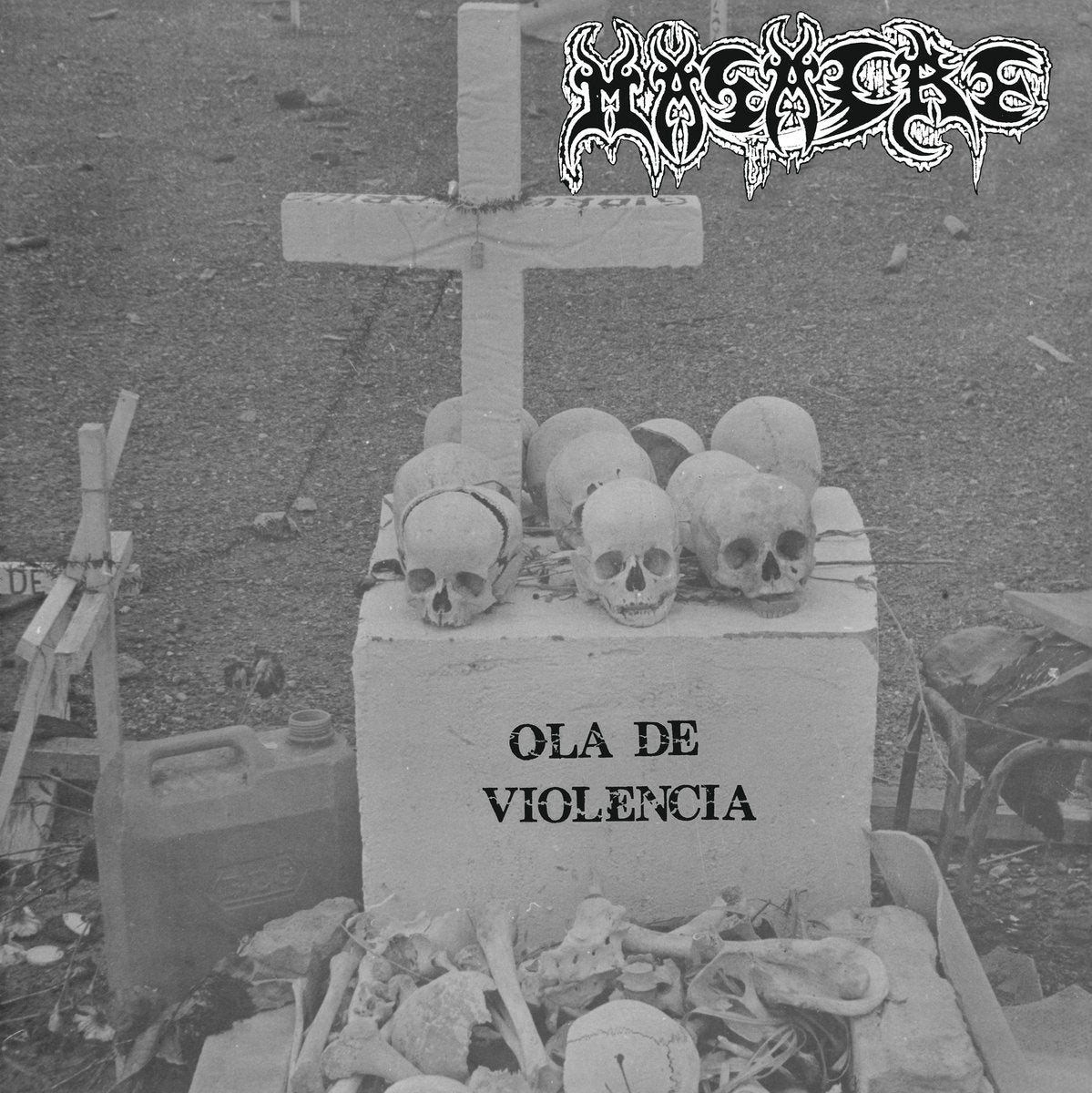 MASACRE – Ola De Violencia / Barbarie Y Sangre En Memoria De Cristo LP (green vinyl)