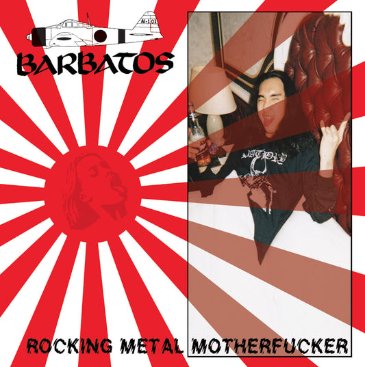 BARBATOS – Rocking Metal Motherfucker LP (red/white pinwheel vinyl)