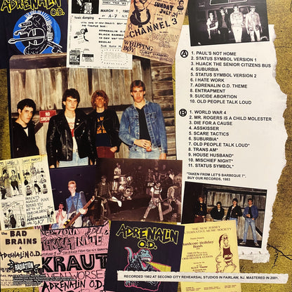 ADRENALIN O.D. – The Barbeque Years • Rare & Unreleased 1982 Demos LP (orange vinyl)