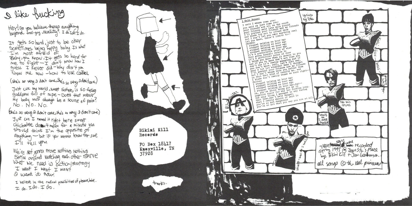 BIKINI KILL – I Like Fucking / I Hate Danger 7" (clear pink vinyl)