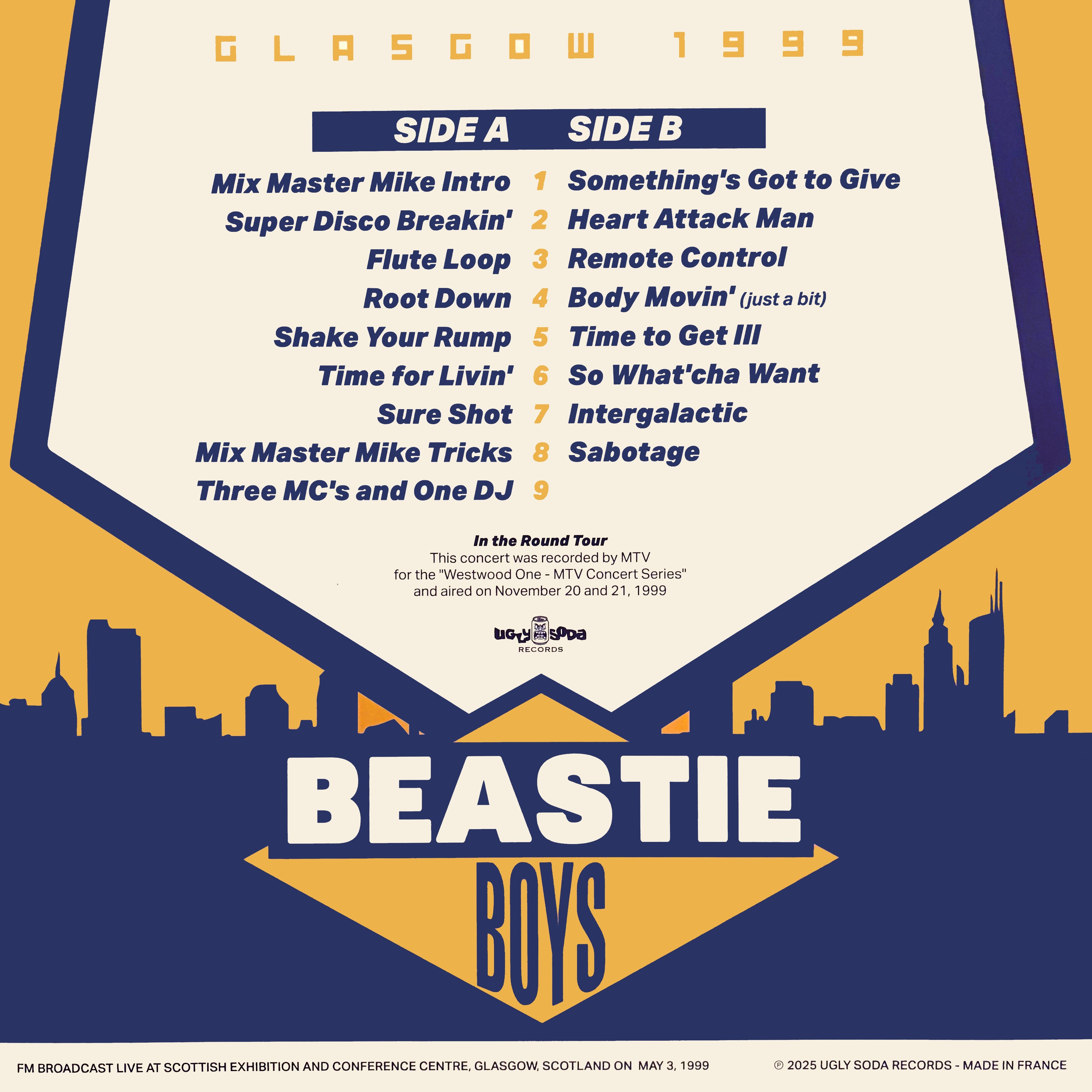 NYHC、Beastie Boys、99 Records関連のオリジナル BEASTIE BOYS – Glasgow 1999 LP (marbled color vinyl) – CITY NOISE
