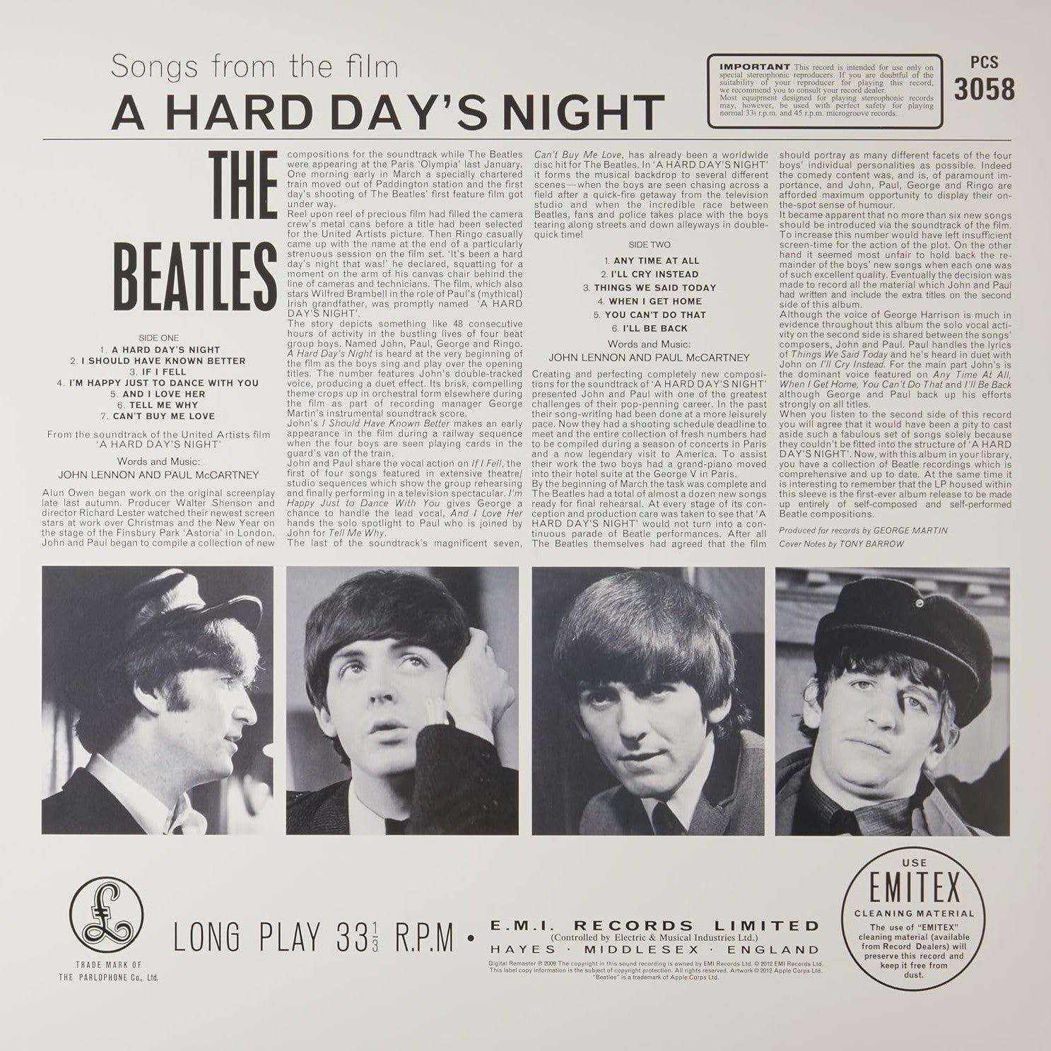 BEATLES – A Hard Day's Night LP – CITY NOISE