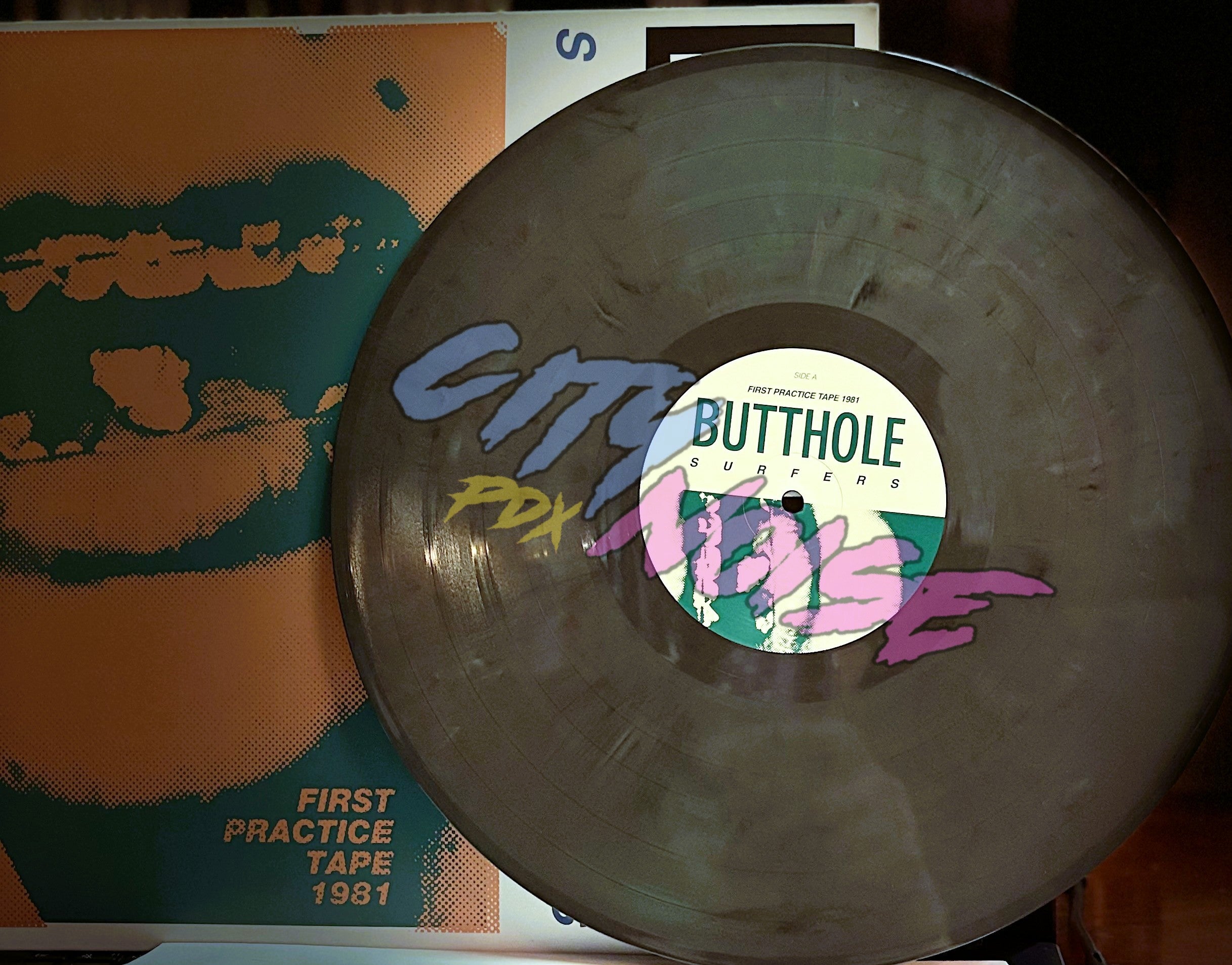 BUTTHOLE SURFERS – First Practice Tape 1981 LP (marbled color
