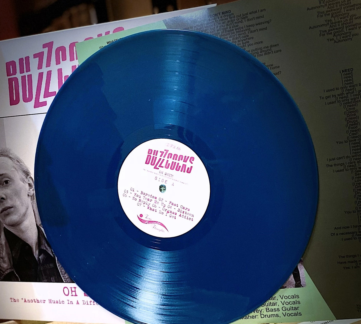 BUZZCOCKS – Oh Shit! • Another Music In A Different Kitchen Demos 1977 LP (indigo blue vinyl)