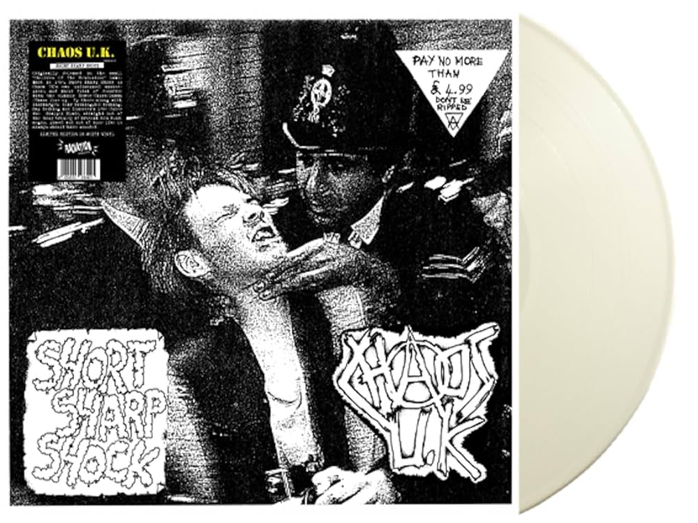 CHAOS U.K. – Short Sharp Shock LP (white vinyl)