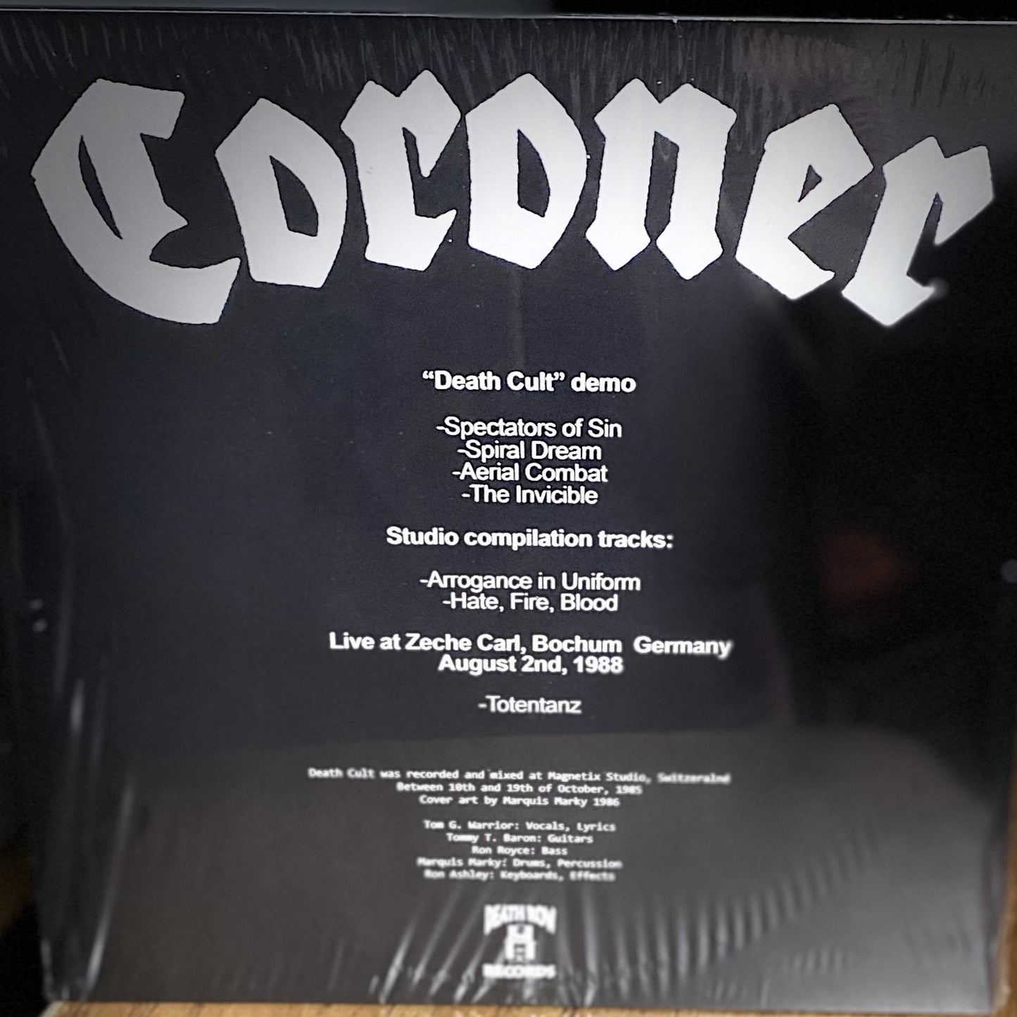 CORONER – Death Cult LP (color vinyl)